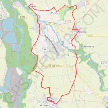 Trace GPS De l'Allier à l'Ailloux, itinéraire, parcours