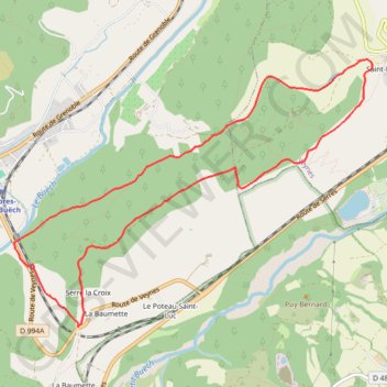 Trace GPS Circuit des Eygaux, itinéraire, parcours