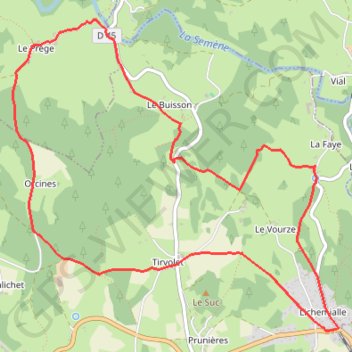 Trace GPS Lichemaille Version 2, itinéraire, parcours