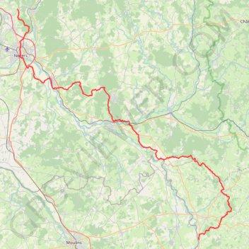 Trace GPS GR3 De Saint Aubin-sur-Loire (Saône-et-Loire) à Parigny-les-Vaux (Nièvre), itinéraire, parcours