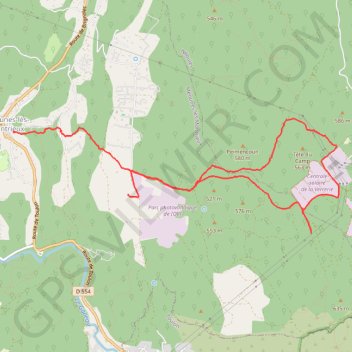 Trace GPS Autour de Méounes - 83, itinéraire, parcours