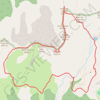 Trace GPS Mont Giraud et Cime des Lauses (Rimplas), itinéraire, parcours