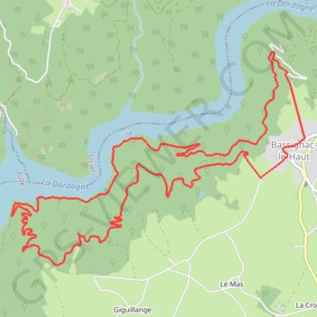 Trace GPS Vers le trou du loup - Bassignac, itinéraire, parcours