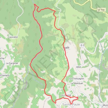 Trace GPS Pays Beaujolais - Pierres Dorées - Sainte-Paule, itinéraire, parcours