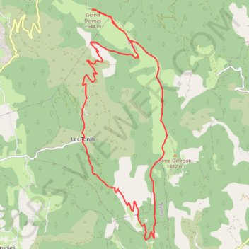 Trace GPS Couspeau - Les Tonils, itinéraire, parcours