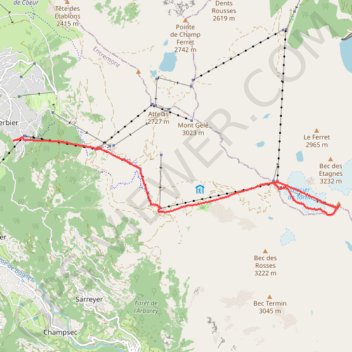 Trace GPS Mont Fort, itinéraire, parcours