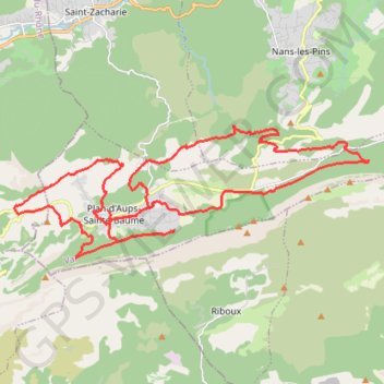 Trace GPS Sainte Beaume, itinéraire, parcours