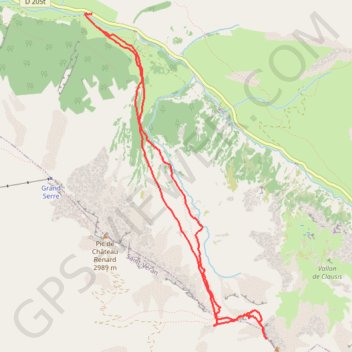 Trace GPS RSPG col de Longet et pic Traversier, itinéraire, parcours
