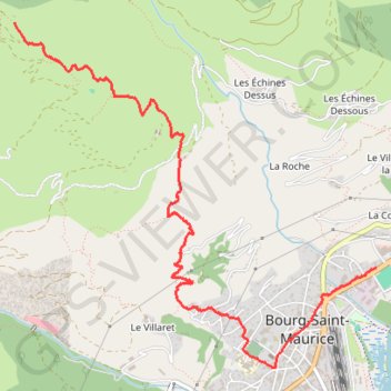 Trace GPS Rando Fort - Bourg Saint Maurice, itinéraire, parcours