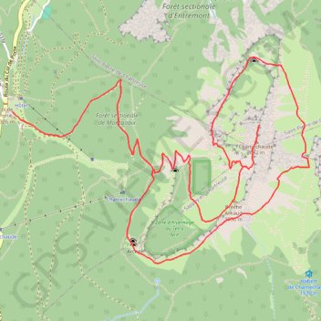 Trace GPS Chamechaude par le Jardin depuis le Col de Porte, itinéraire, parcours