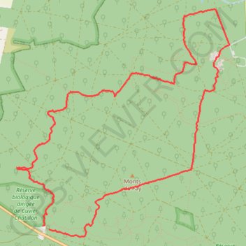 Trace GPS Fontainebleau Cuvier rocher Canon, itinéraire, parcours