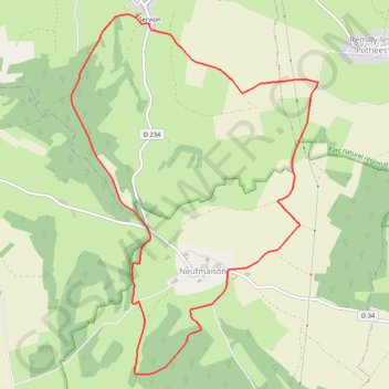 Trace GPS Marche des vignerons de Servion, itinéraire, parcours