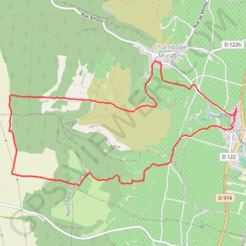 Trace GPS VOUGEOT - Sous-Bois et Vignes, itinéraire, parcours