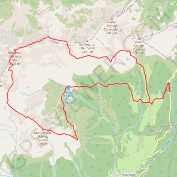 Trace GPS Ometto-Vedetta Alta, itinéraire, parcours