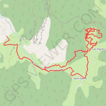 Trace GPS Combe de Saint Genis (Vercors), itinéraire, parcours