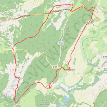 Trace GPS Entre Lacs et Vignobles - Le tour de la Côte de l'Heute, itinéraire, parcours