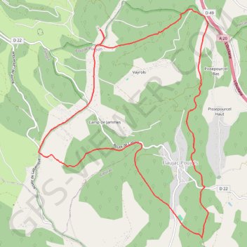 Trace GPS Saint-Cirice, itinéraire, parcours