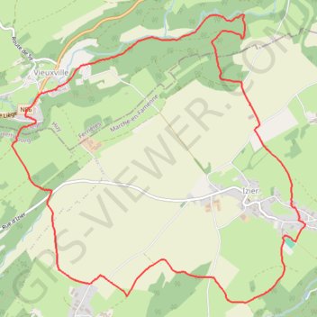Trace GPS Izier - 6941 - Province du Luxembourg - Belgique, itinéraire, parcours