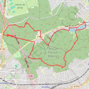 Trace GPS Forêt des Fausses-Reposes, itinéraire, parcours