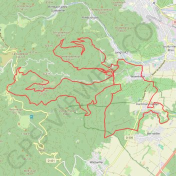 Trace GPS Rando du vin nouveau à Wuenheim, itinéraire, parcours