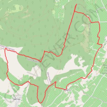 Trace GPS Alentours de Meursault, itinéraire, parcours