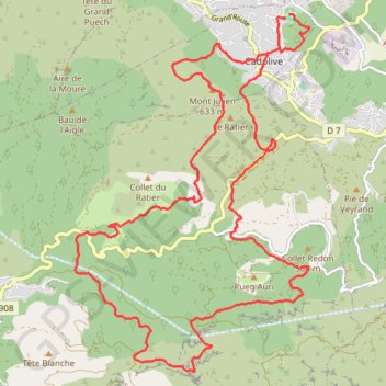 Trace GPS Trail de la Galinette 2022 La Breche du Mont Julien 26 km, itinéraire, parcours