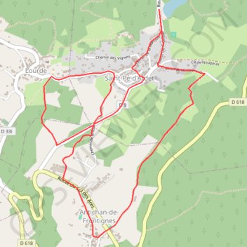 Trace GPS Au pied du massif du Gar - Saint-Pé-d'Ardet, itinéraire, parcours