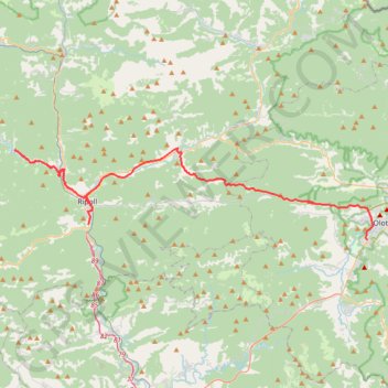 Trace GPS 04_La Perla Olot-Solana del Ter Ripoll-Sant Llorenç de Campdevànol 62.5 km, itinéraire, parcours