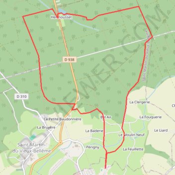 Trace GPS Chêne séculaire - Bellême, itinéraire, parcours