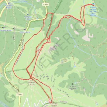 Trace GPS Sur les Crêtes des Vosges, itinéraire, parcours