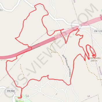 Trace GPS Boucle de 8km de Monte de Santo (Nord de Ponte de Lima - Portugal), itinéraire, parcours
