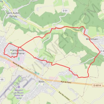 Trace GPS Le Faulx - Franqueville-Saint-Pierre, itinéraire, parcours