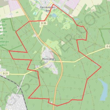 Trace GPS Tour de Pontcarré, itinéraire, parcours
