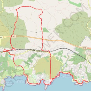 Trace GPS Boucle depuis Sausset-les-Pins, itinéraire, parcours