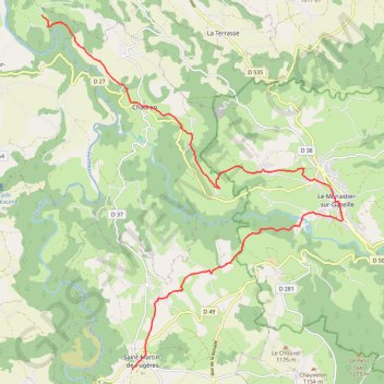 Trace GPS Les Cabarets Goudet, itinéraire, parcours