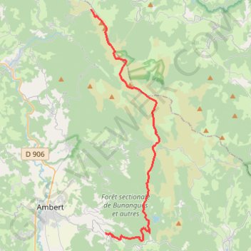 Trace GPS COL DU BEAL - Saint MARTIN DES OLMES, itinéraire, parcours