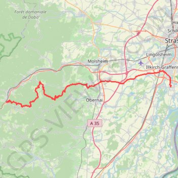 Trace GPS Rothau - Eschau, itinéraire, parcours