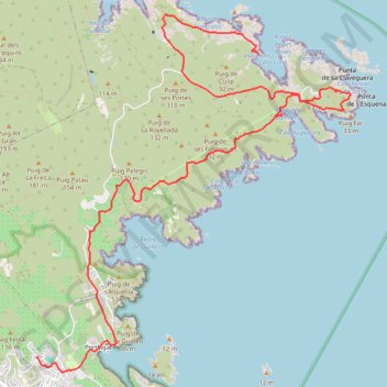 Trace GPS Cadaqués, itinéraire, parcours