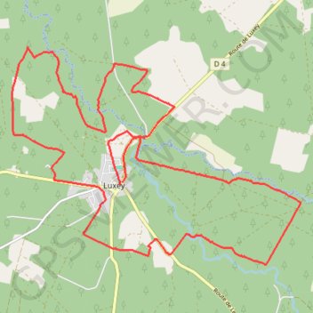 Trace GPS Luxey - Vallée de la Petite Leyre, itinéraire, parcours