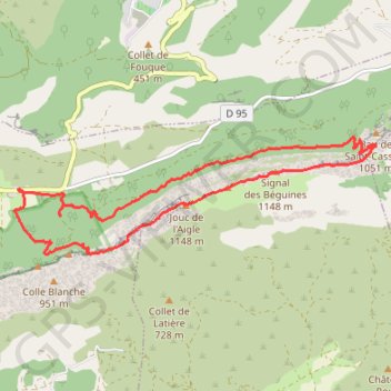 Trace GPS La Sainte Baume, itinéraire, parcours