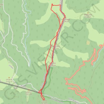 Trace GPS LAURIGNA - ACHISTOY et TRONA depuis Col de Lindus, itinéraire, parcours