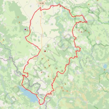Trace GPS Naussac - Saulignac sur loire, itinéraire, parcours