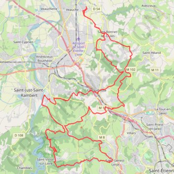 Trace GPS Par monts et par vaux - Saint-Just-Saint-Rambert, itinéraire, parcours