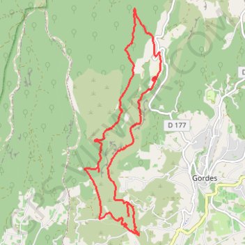 Trace GPS Gordes - Les Borries - Moulin Huile, itinéraire, parcours