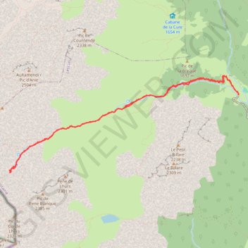 Trace GPS Lescun - Aval du col des Ourtets depuis le pla de Sanchèse, itinéraire, parcours