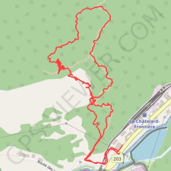 Trace GPS Châtelard - Giétroz, itinéraire, parcours
