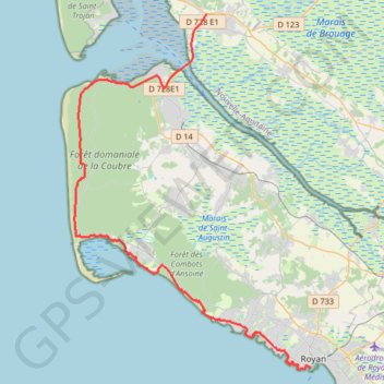 Trace GPS Marennes / Royan, itinéraire, parcours