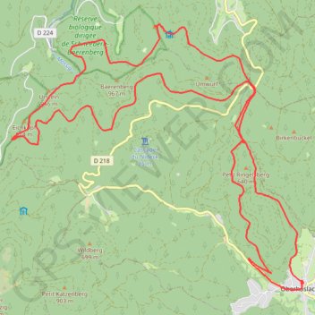 Trace GPS Oberhaslach : Ronde du Schneeberg, itinéraire, parcours
