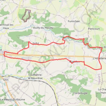 Trace GPS Rando Lisieux Décathlon, itinéraire, parcours