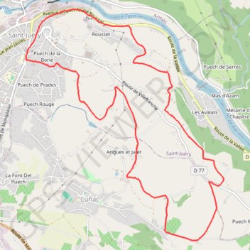 Trace GPS Chemin de bellevue saint juery, itinéraire, parcours